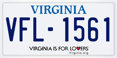 VA license plate VFL1561