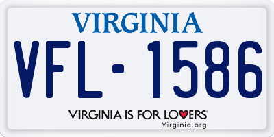 VA license plate VFL1586
