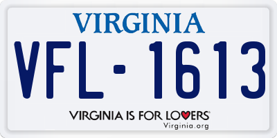 VA license plate VFL1613