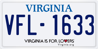 VA license plate VFL1633