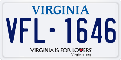 VA license plate VFL1646