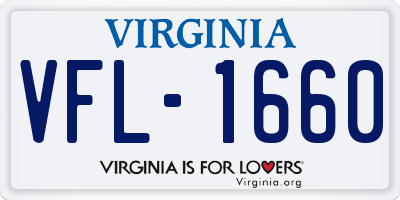 VA license plate VFL1660