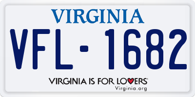 VA license plate VFL1682