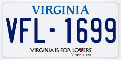 VA license plate VFL1699