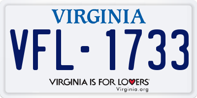 VA license plate VFL1733