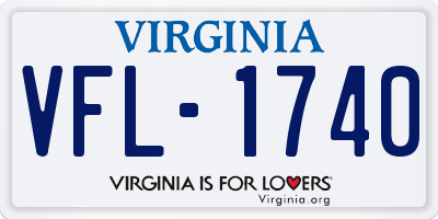 VA license plate VFL1740