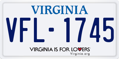 VA license plate VFL1745