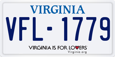 VA license plate VFL1779
