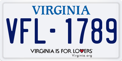 VA license plate VFL1789