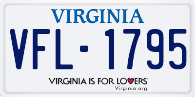 VA license plate VFL1795