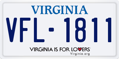 VA license plate VFL1811