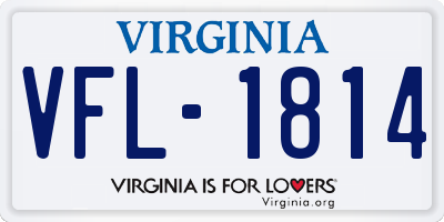 VA license plate VFL1814