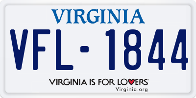 VA license plate VFL1844