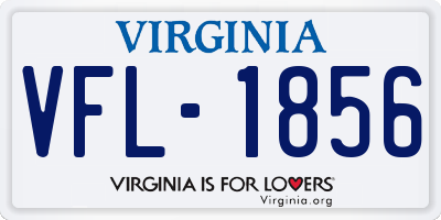 VA license plate VFL1856