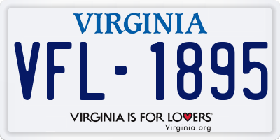 VA license plate VFL1895