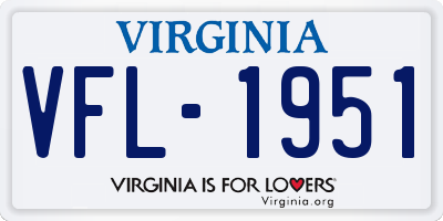 VA license plate VFL1951