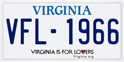 VA license plate VFL1966
