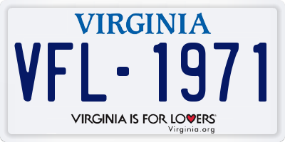 VA license plate VFL1971
