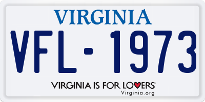 VA license plate VFL1973