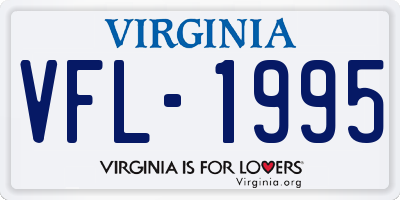 VA license plate VFL1995