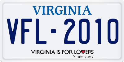 VA license plate VFL2010