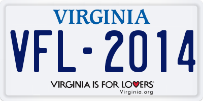 VA license plate VFL2014