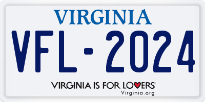 VA license plate VFL2024