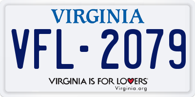 VA license plate VFL2079