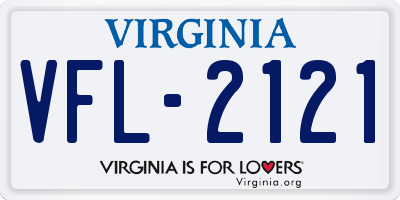 VA license plate VFL2121