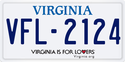 VA license plate VFL2124