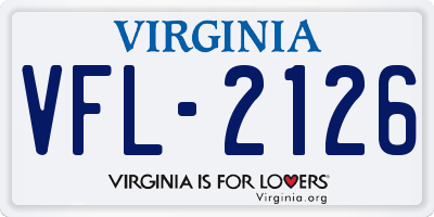 VA license plate VFL2126