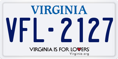 VA license plate VFL2127