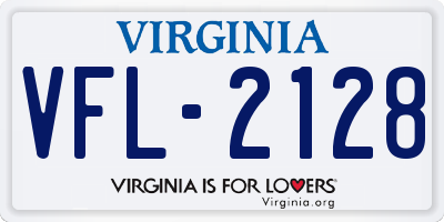 VA license plate VFL2128