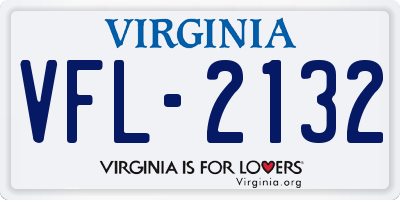 VA license plate VFL2132