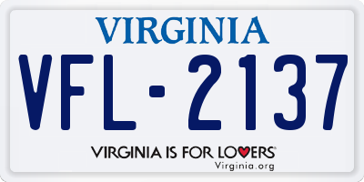 VA license plate VFL2137