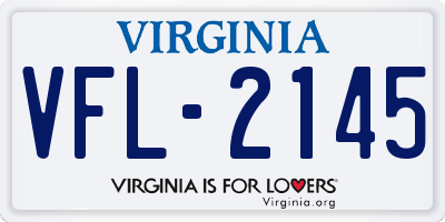 VA license plate VFL2145