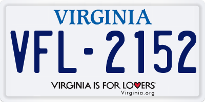 VA license plate VFL2152