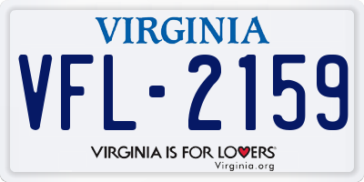 VA license plate VFL2159
