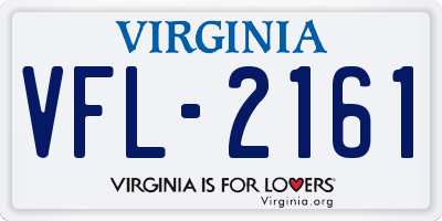 VA license plate VFL2161