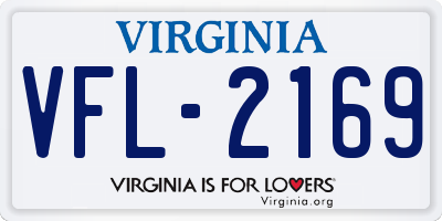 VA license plate VFL2169