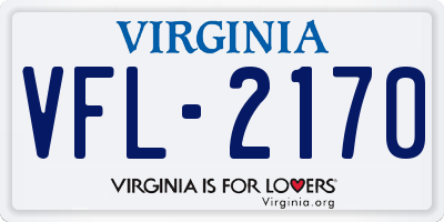 VA license plate VFL2170