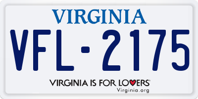 VA license plate VFL2175