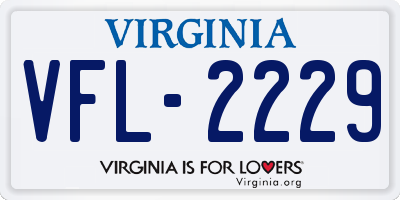 VA license plate VFL2229