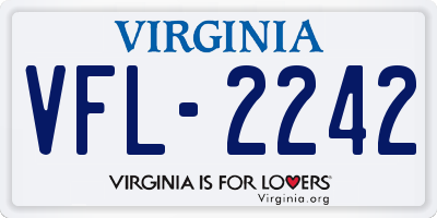 VA license plate VFL2242