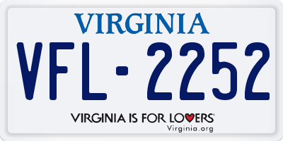 VA license plate VFL2252