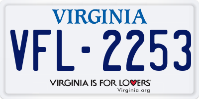 VA license plate VFL2253
