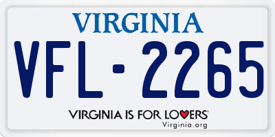 VA license plate VFL2265