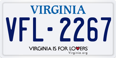 VA license plate VFL2267
