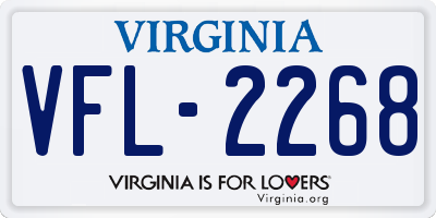 VA license plate VFL2268