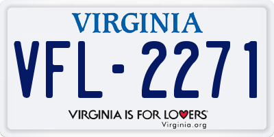 VA license plate VFL2271